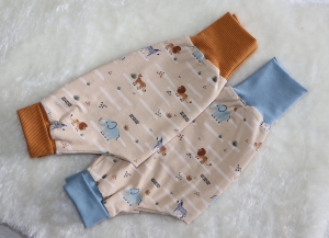 Se-Pumphose-Jersey-Safari-Tiere-beige-Gr-56-92-Baby-Kind-Junge-Mdchen-Baby-Hose-Geschenk