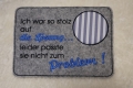 Bild 2 von Mug Rug Tassenteppich - Untersetzer - verschiedene Sprüche - Filz -   / (Stoffvariante) grau / (Spruch) Zu laut Augen gerollt