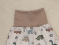 Bild 5 von Süße Pumphose Jersey Dinos Creme Gr. 56-92 Baby, Kind, Junge, Mädchen, Baby Hose, Geschenk, Geburt  / (Stoffdesign) Bündchen softoliv / (Größe) Größe 50/56