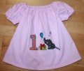 Bild 1 von Geburtstag - Tunika - Bluse  - Doodle Stickerei Elefant  / (Stoffvariante) rosa Vichy / (Größe) Gr. 86