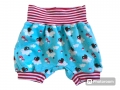 Bild 8 von Kurze Pumphose - Shorts - Baby Hose - kurze Hose - Sommerhose Junge Mädchen Gr. 56  / (Pumphosendesign) hellblau Eulen Gr. 56